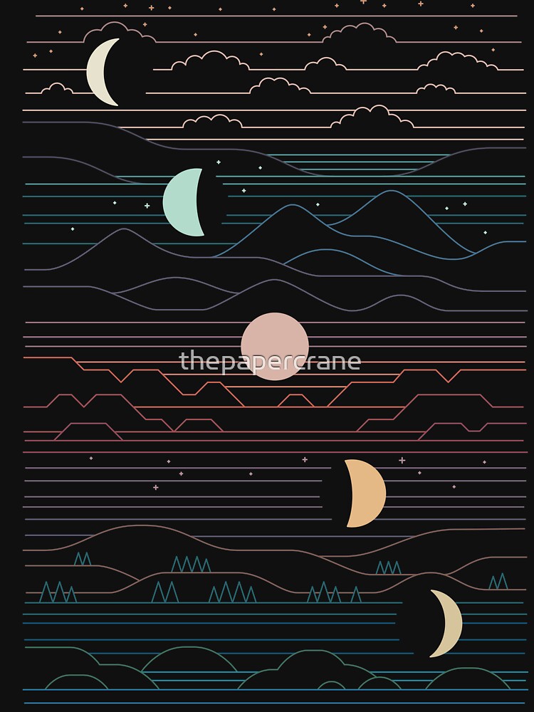 Many Moons by thepapercrane Unisex