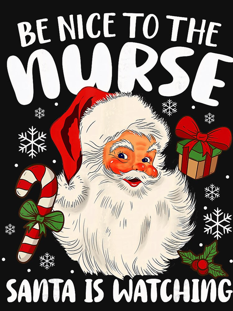 The Santa Nurse Classic is Nice Retro Christmas Be Watching Nurse To Vintage by FrankyTepper