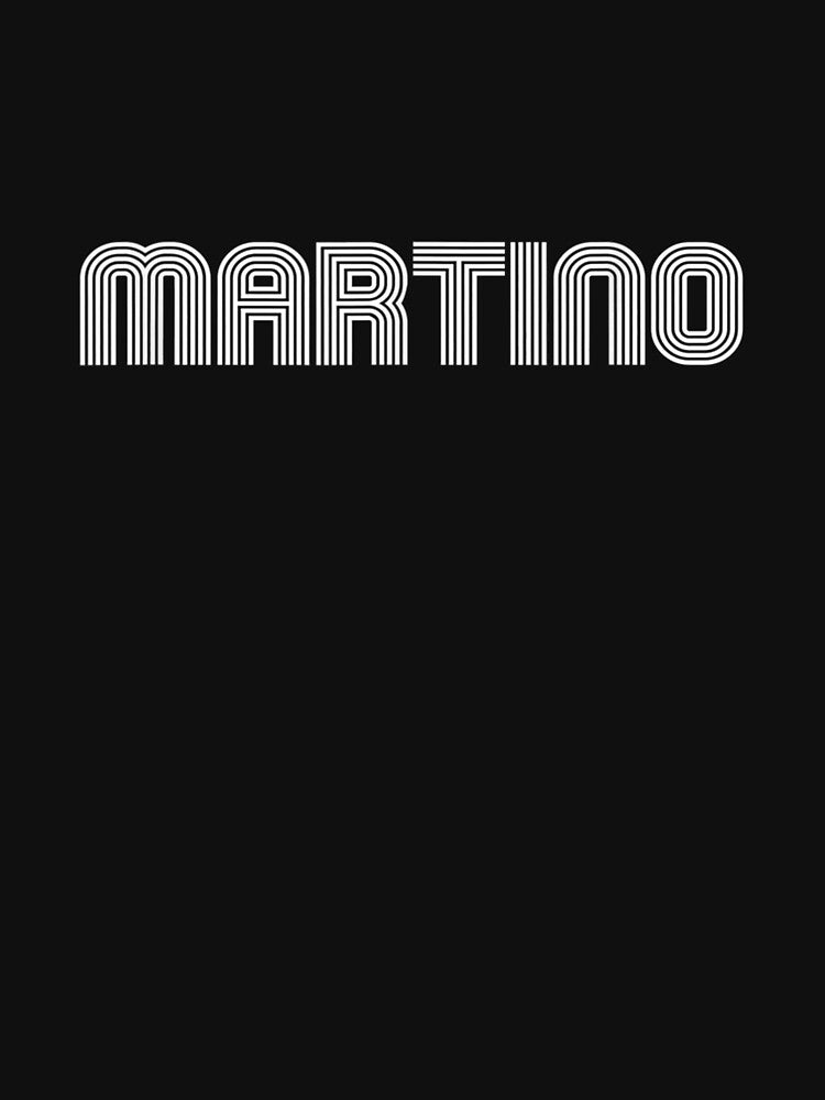 Martino Name Vintage Retro 60s 70s 80s Sport Funny by aguilaro