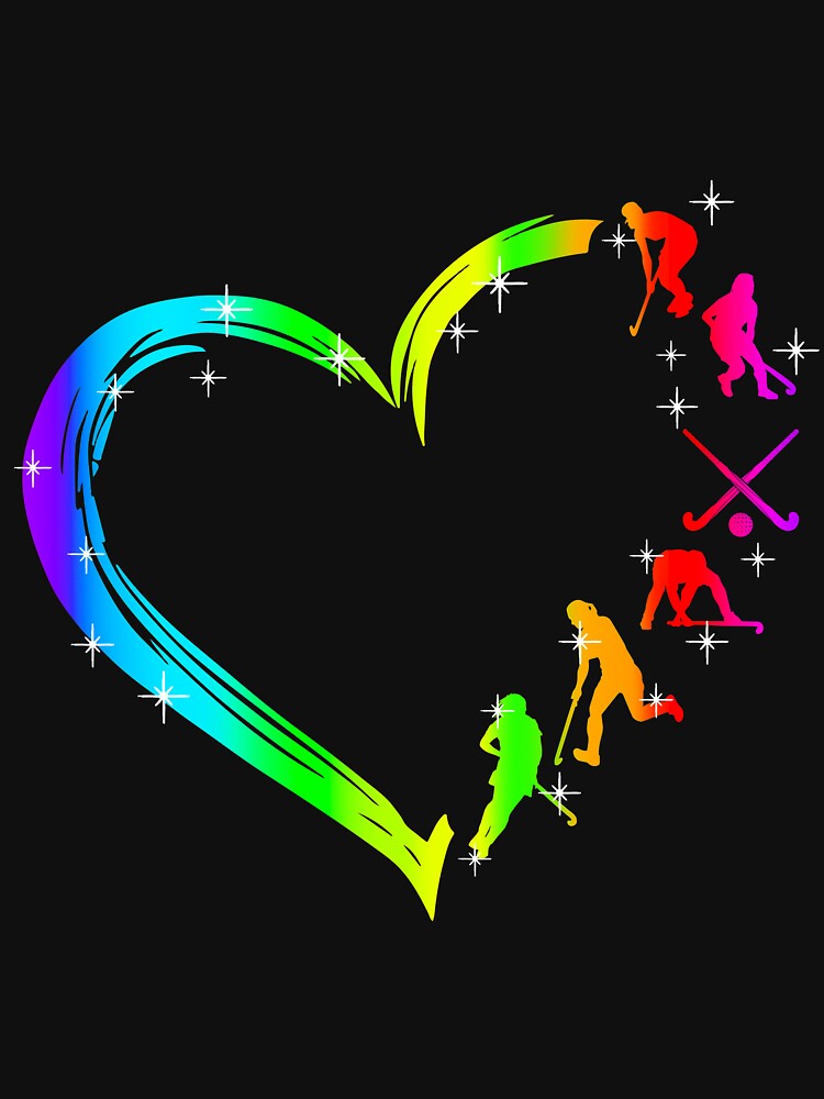 Field Hockey Heart Rainbow by ChuckyStore79