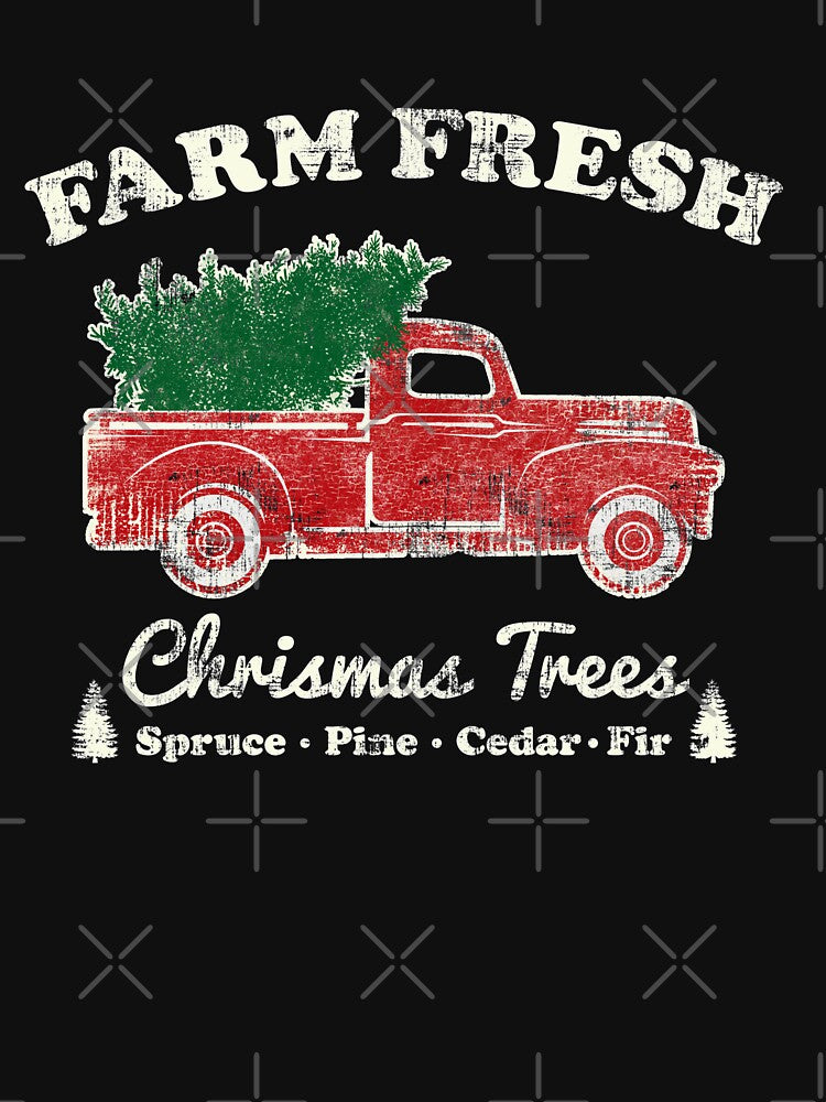Vintage Red Truck Farm Fresh Christmas Tree by Victoriawhite69