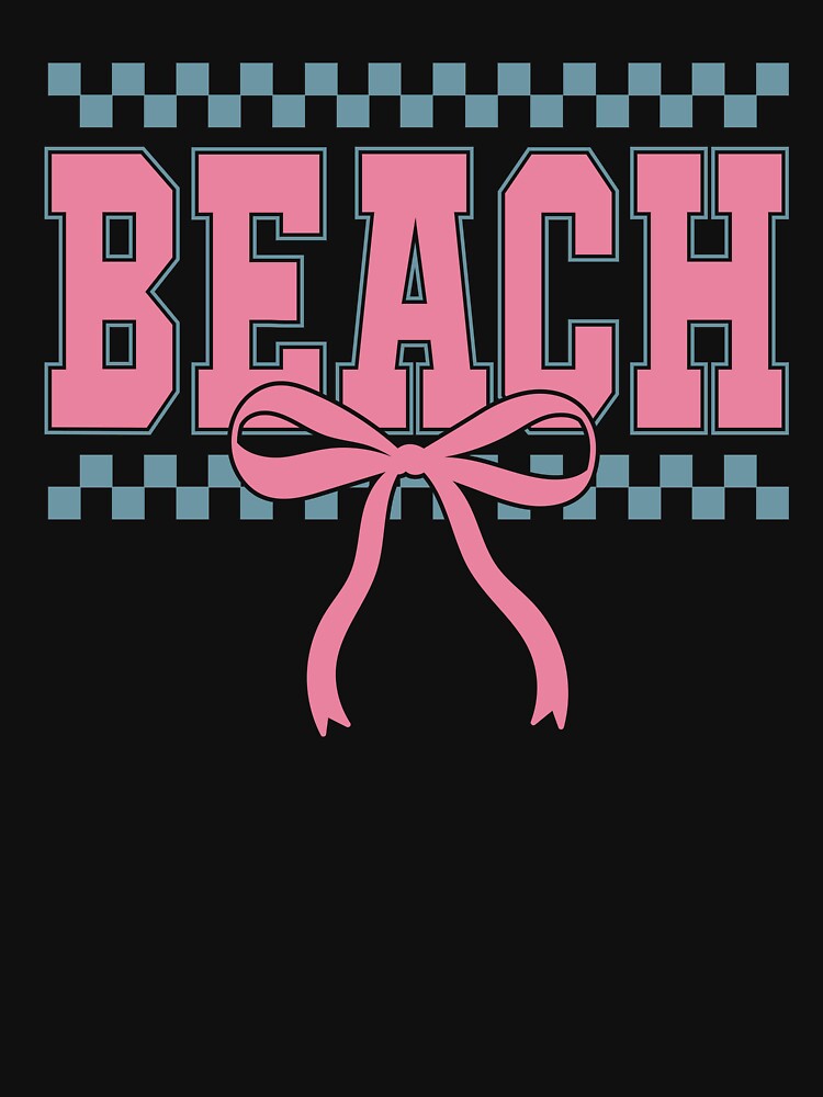 Beach Babe Checkered Coquette Bow Summer Vacation Girls by MOHITSALVI