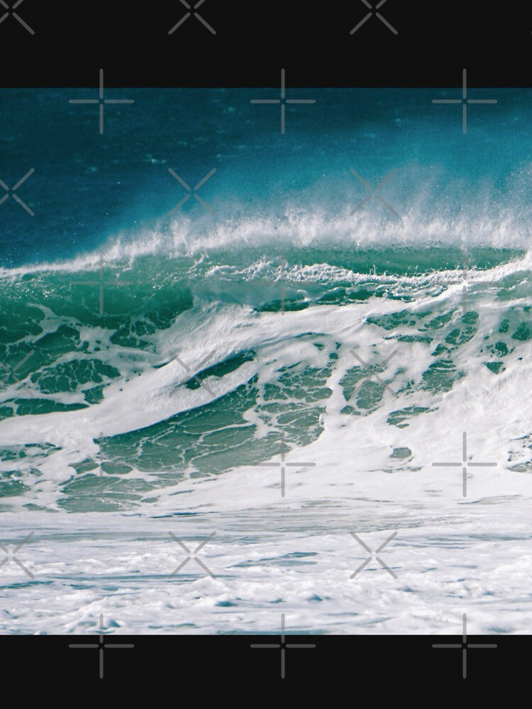 Teal Blue Ocean Waves by TheCozyCottage