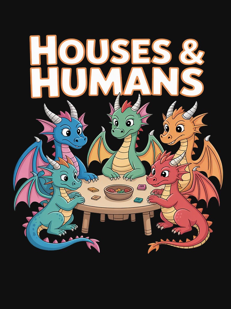 Gaming Houses Humans Funny RPG Parody Gamer Men Boys Kids by Dolostope