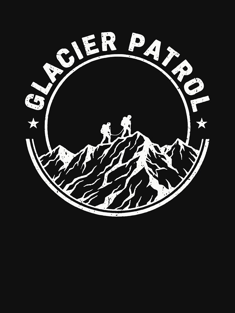 Glacier Patrol – Vintage Mountain Hiking Adventure Badge by Ramkumar2025