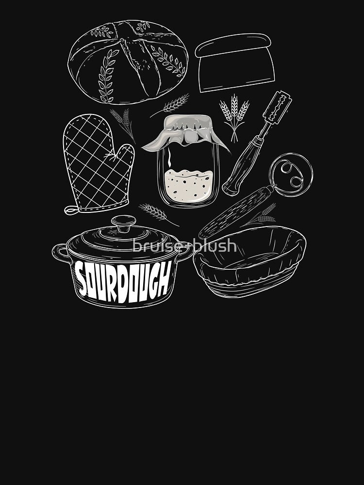 Sourdough Essentials Graphic – Artisan Bread Maker Design (black) by bruise+blush
