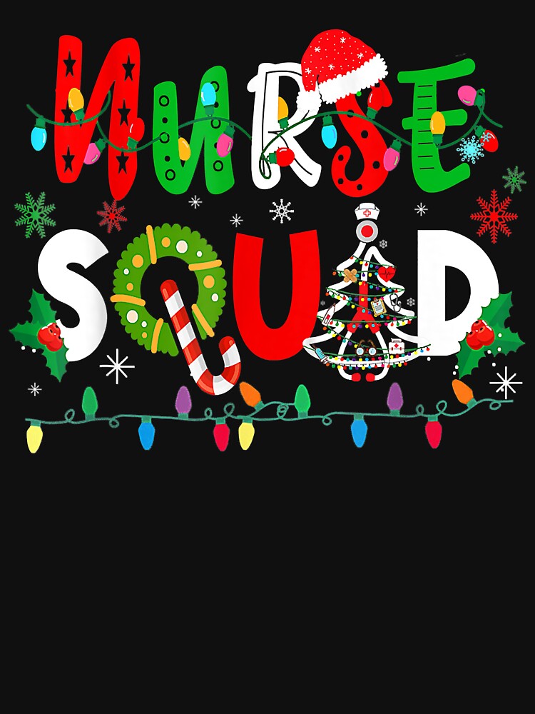 Christmas Nurse Squad Funny Pajama Family Xmas by BrandyBare