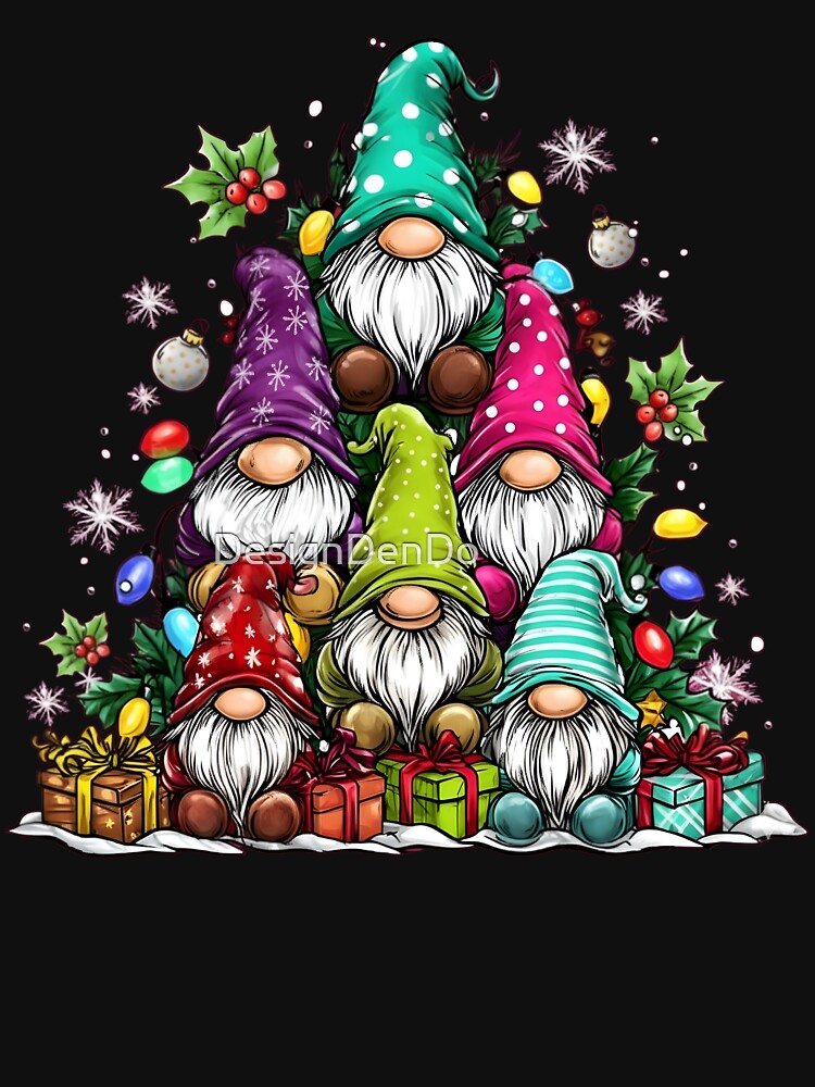 Little Christmas Tree Gnomes, Coquette Christmas Designs, Preppy Xmas, Christmas Gnomes, Trendy Christmas by DesignDenDo ⭐⭐⭐⭐⭐