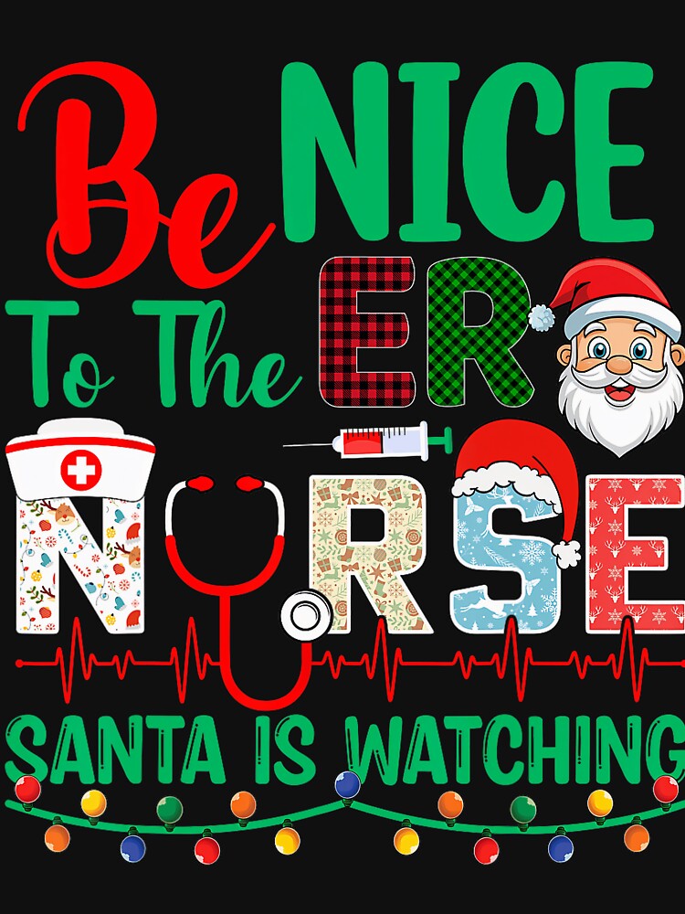 is Retro The Classic Watching Vintage Nurse Nice Be Santa Christmas Nurse To by FrankyTepper