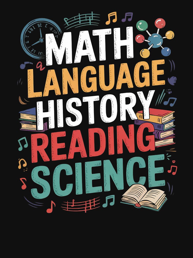 Math Language History Reading Science Music Teacher by angolinnArt