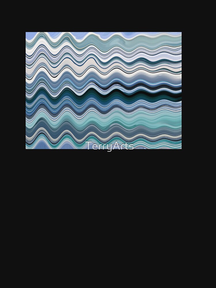 Abstract Ocean Horizontal Lines Coastal Style Décor Beachy Vibes Art 13 of 20 by Beachy