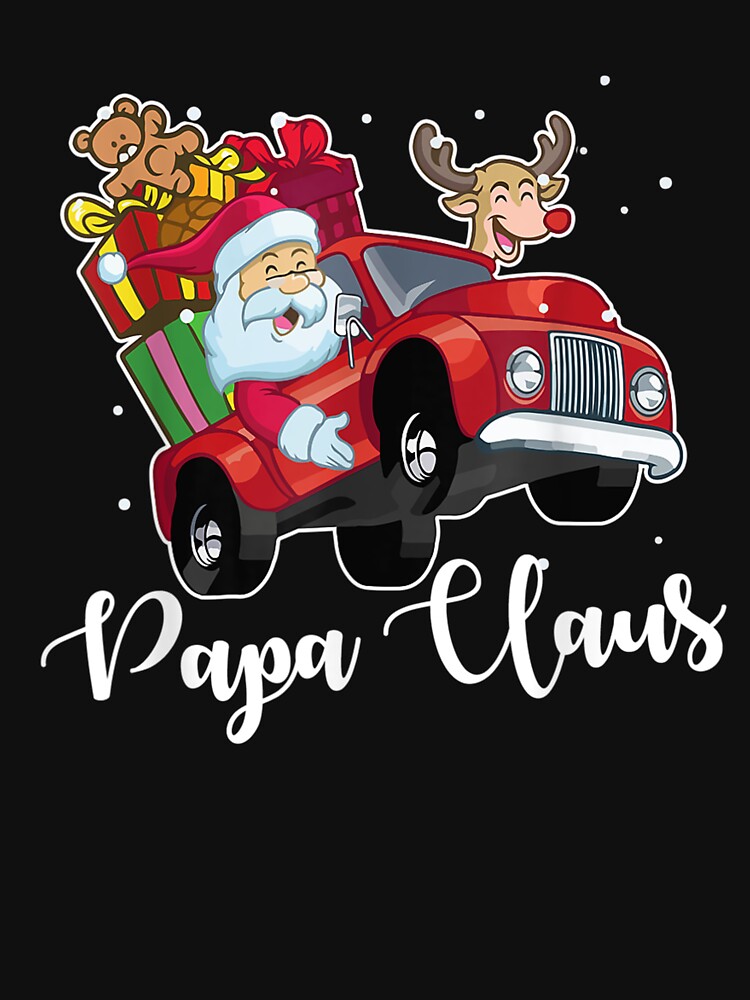 Mens Papa Claus Truck Christmas by lishakaren