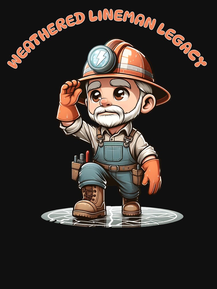 Retired lineman rain shine sleet or snow - Weathered lineman legacy by JansenGS