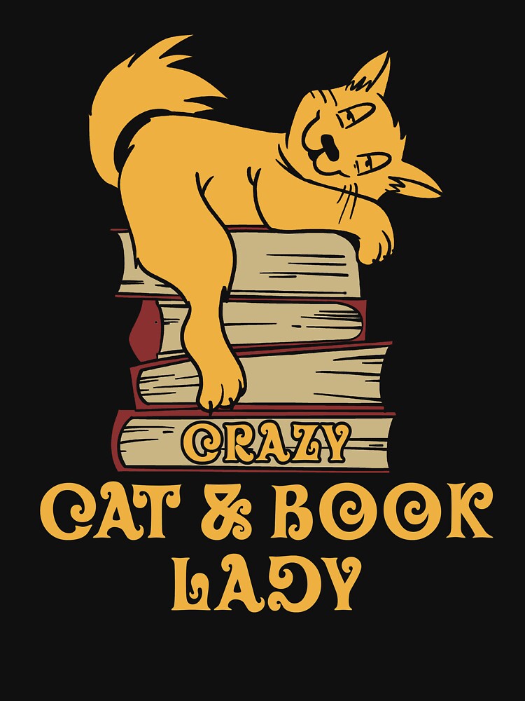 Cat & Book Women Gift by braaax