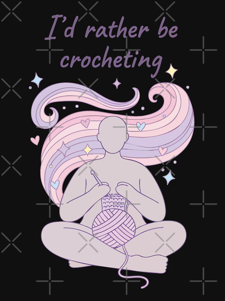 Id Rather Be Crocheting Funny Crochet Lover by LuminOrb