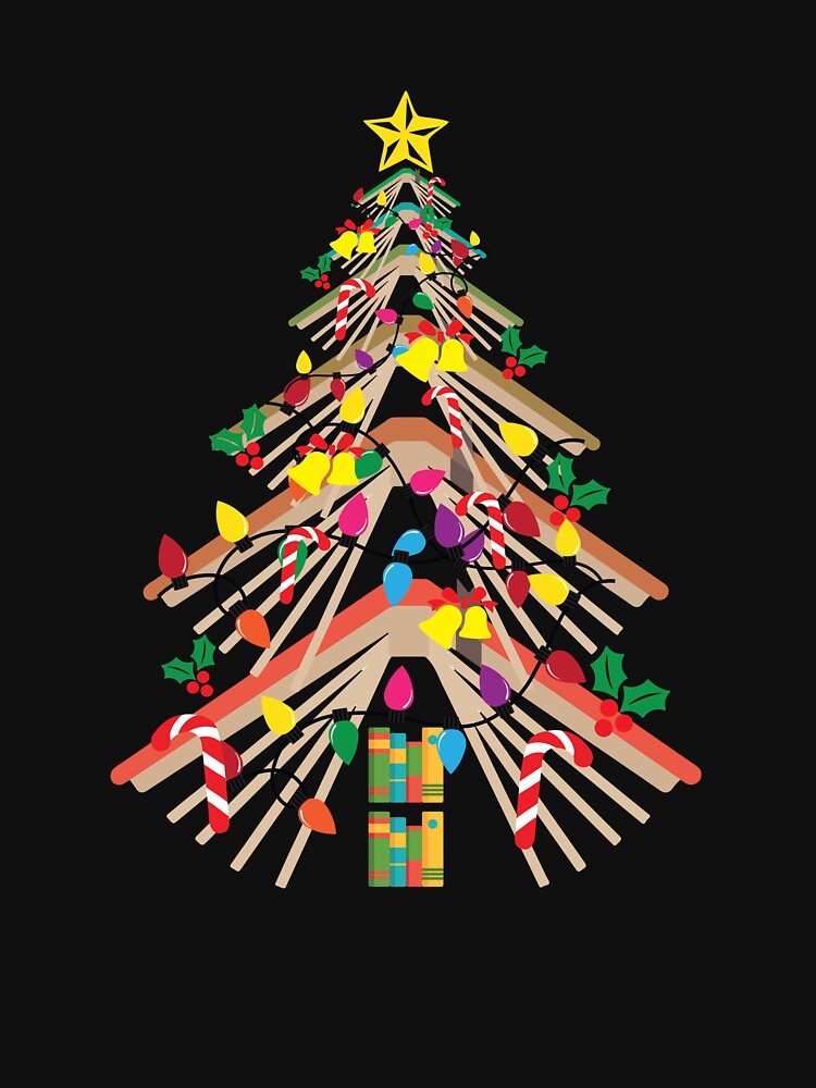 Book Christmas Tree Bookworm Book Love To Read Reading Gear by DynamicDesign