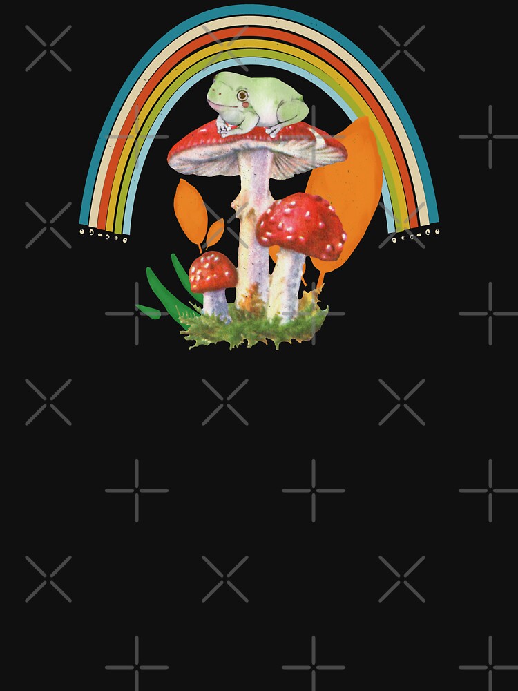 Frog and mushroom illustration by PrintNJoy
