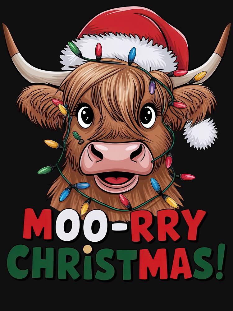 Moo-rry Christmas by Angry Swan Designs