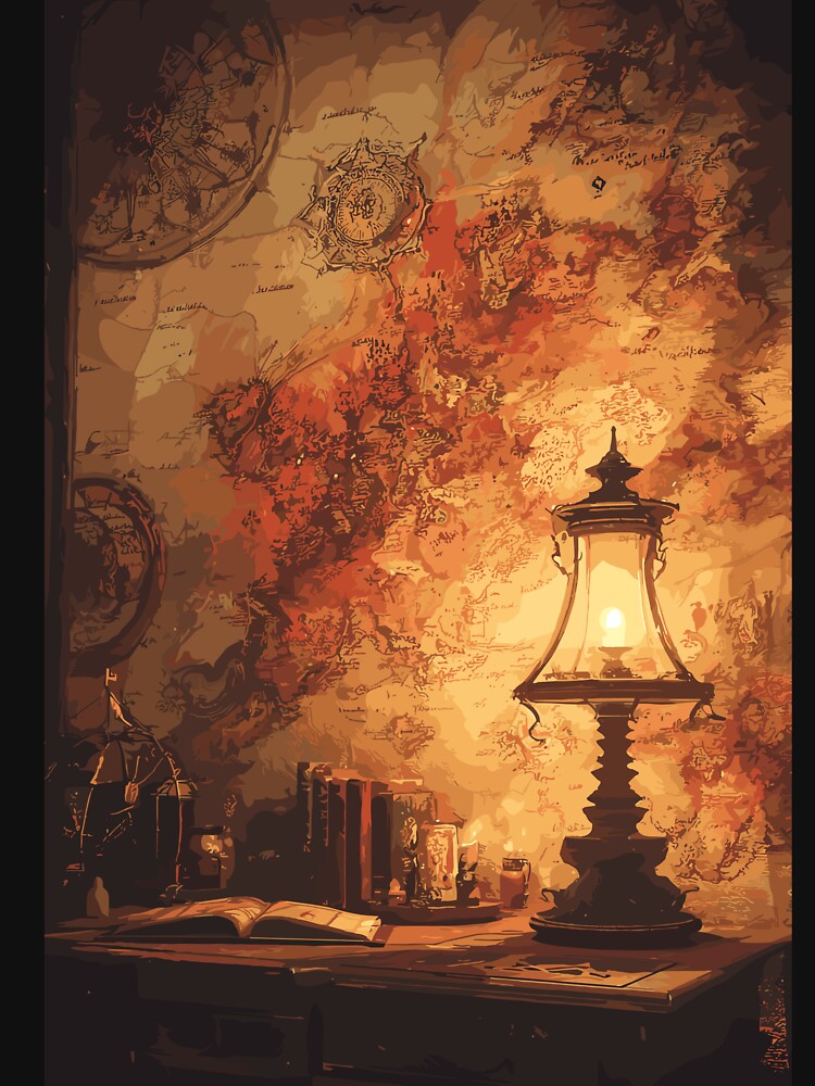 Vintage World Antique Map Light Academia by bapupa