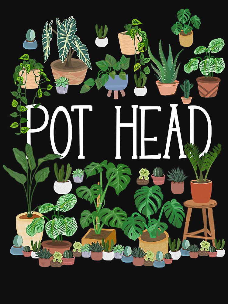 Gardening Potted Plant Lover Pot Head Gardener Garden by AaronWeedo