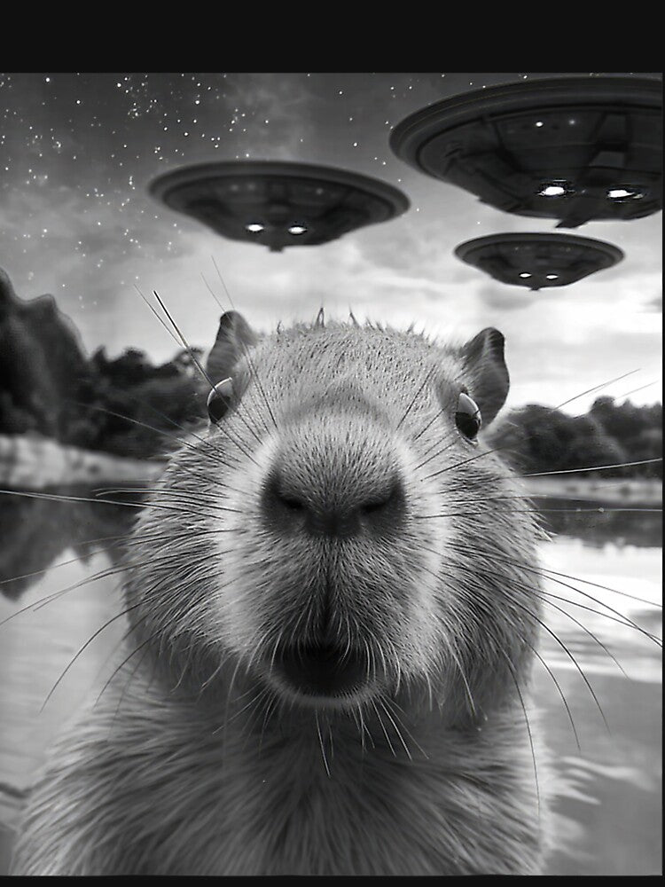 Capybara Selfie Art for Men Women Kids , Capybara Gift Lover by DZIRI NAJAT