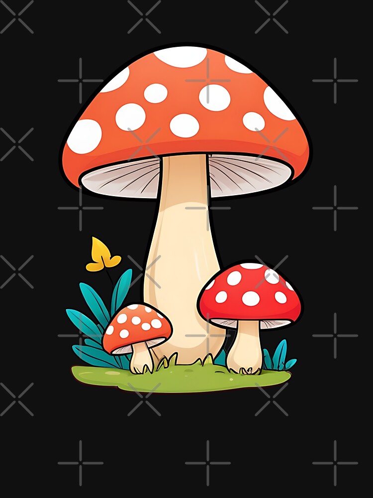 Cute Kawaii Mushroom, Mushroom Lover by saloui