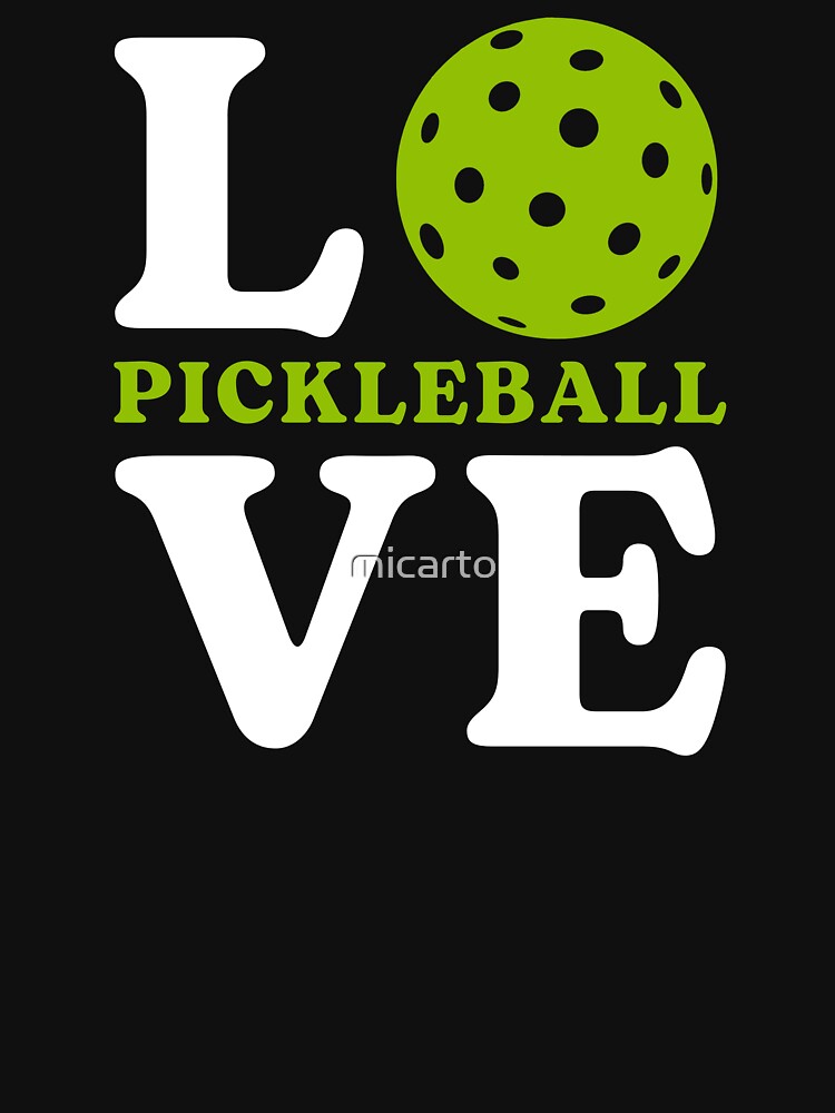 Love Pickleball green ball lover by micarto