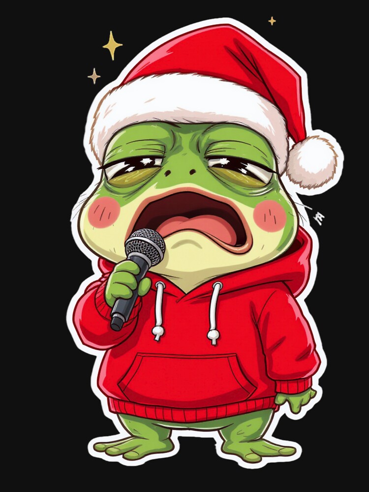 Cringe Karaoke Frog | Funny Kawaii Christmas Singing Frog by ColorSplash123