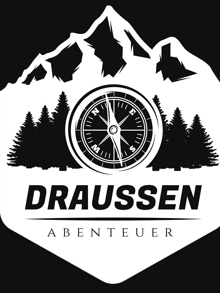 Outdoor adventure | German hiking | black hiking t-shirt by Ainbowz-Artwork