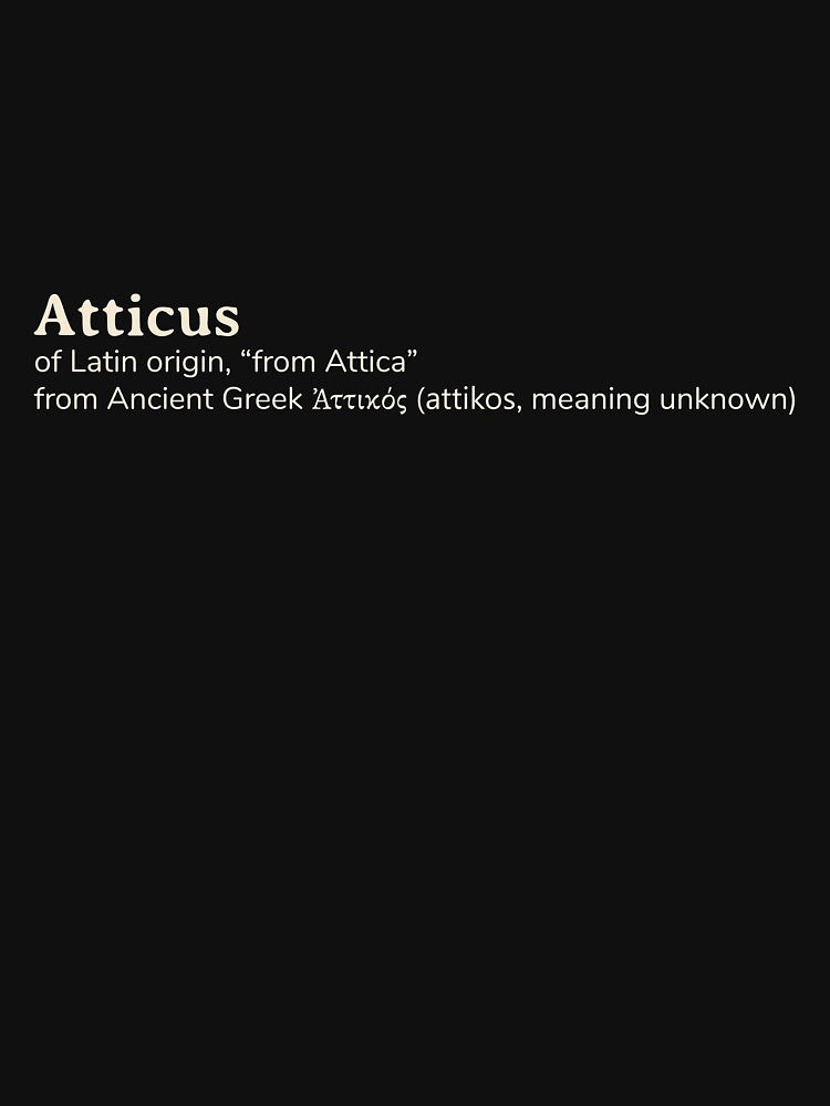 Atticus name etymology by YourNameStory