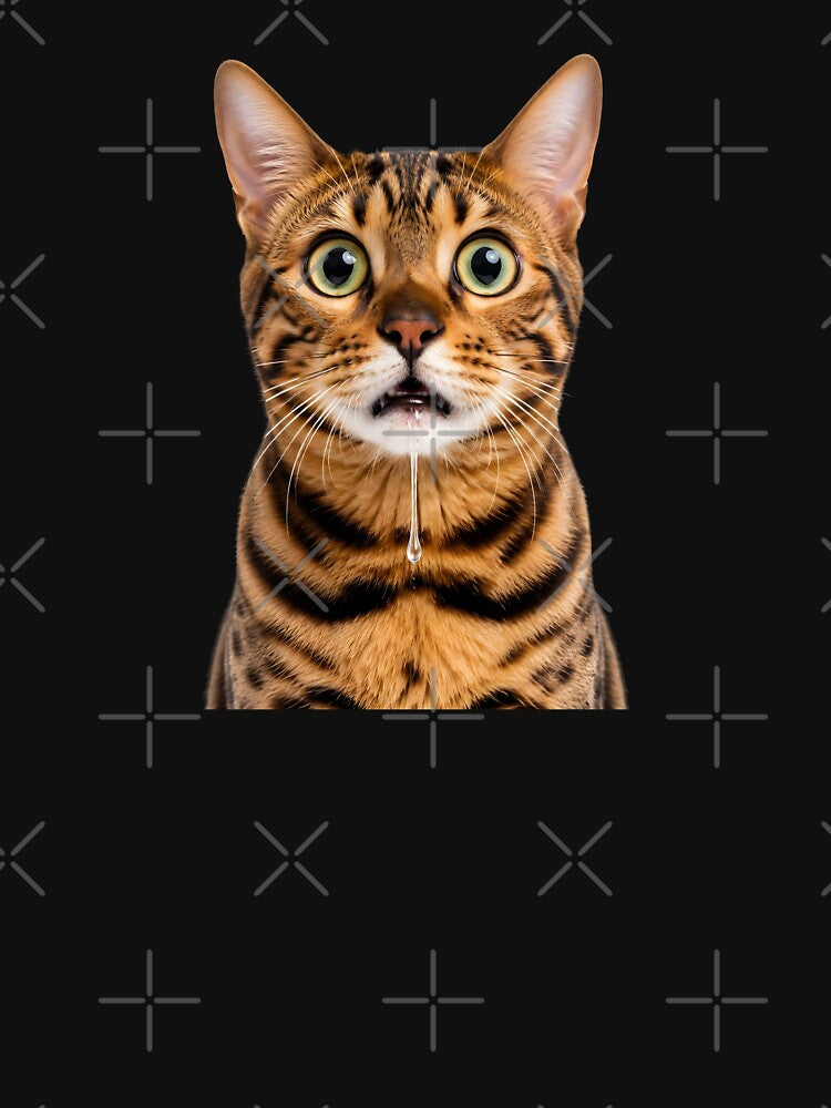 Drooling Bengal Cat Meme Face by teeperfect