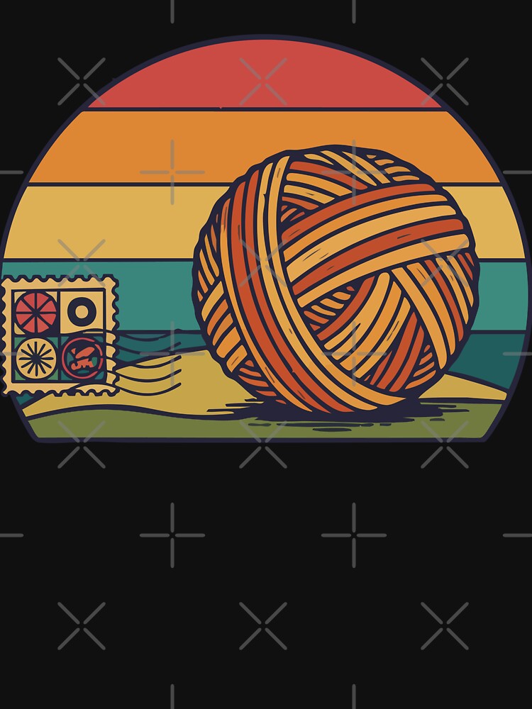 Retro Yarn Ball Funny Crochet Lover Crochet Kit by LuminOrb