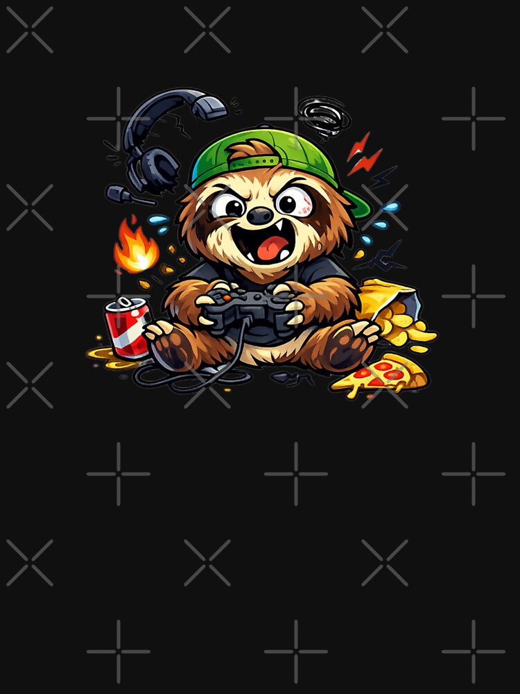 Angry Gamer Sloth Rage Quit Funny Gaming by IMOBILYARI VibeCore