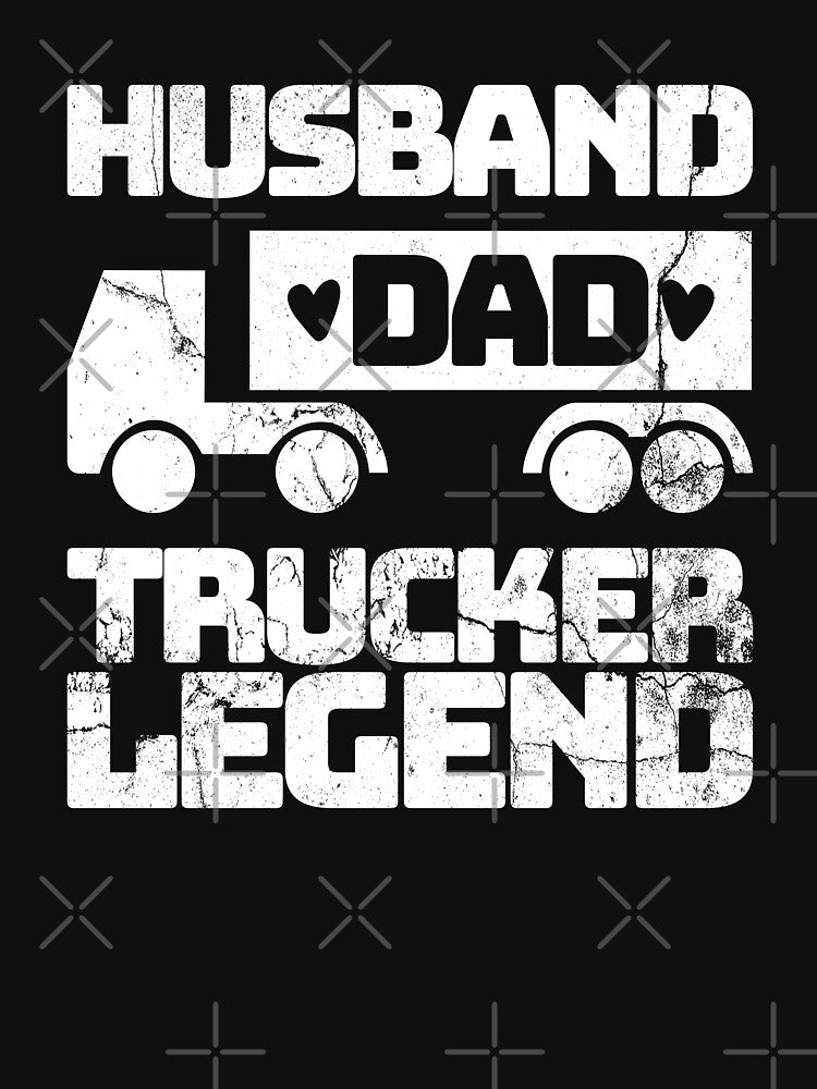 Husband Dad Trucker Legend, Funny Tracker Gifts, Trucker Dad by DADA635
