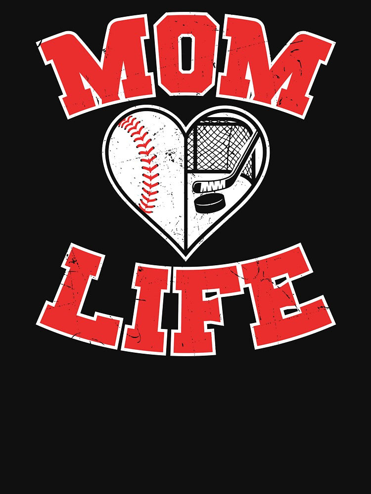 Mom Life Sports Heart by rogsdern