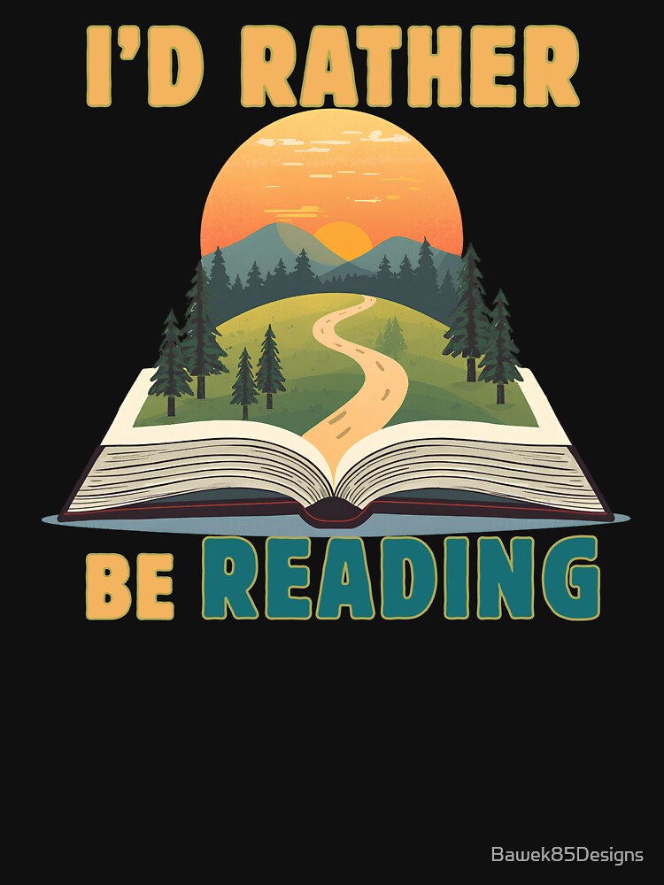 I’d Rather Be Reading Vintage Book Lover Adventure by Bawek85Designs