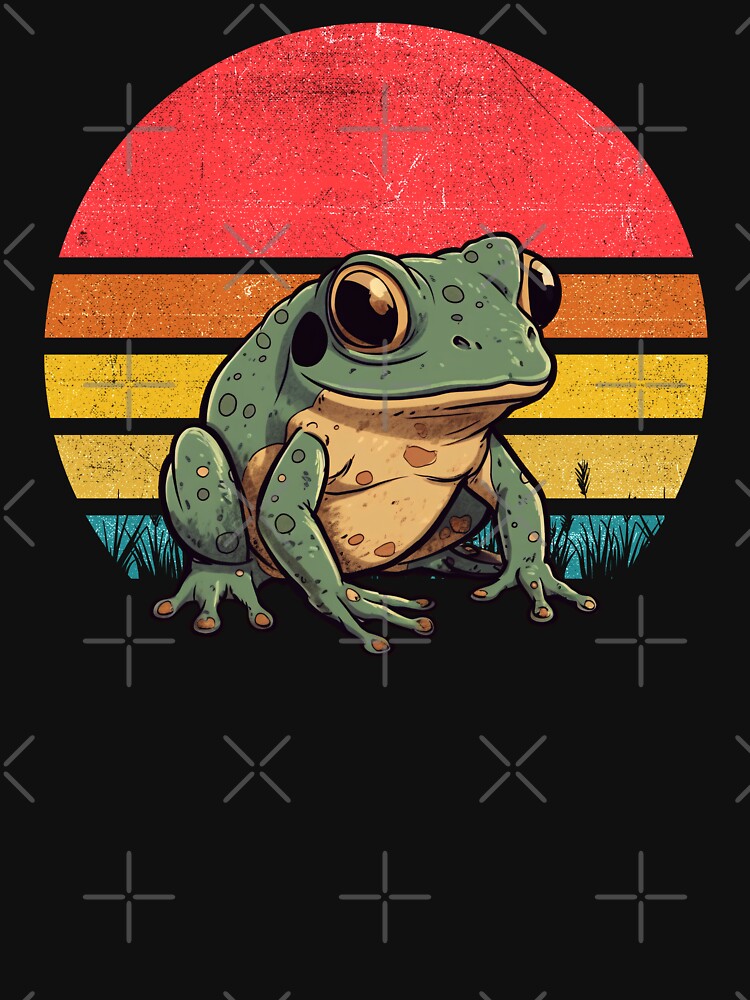 Frog Vintage Retro Sunset by rafaeltto