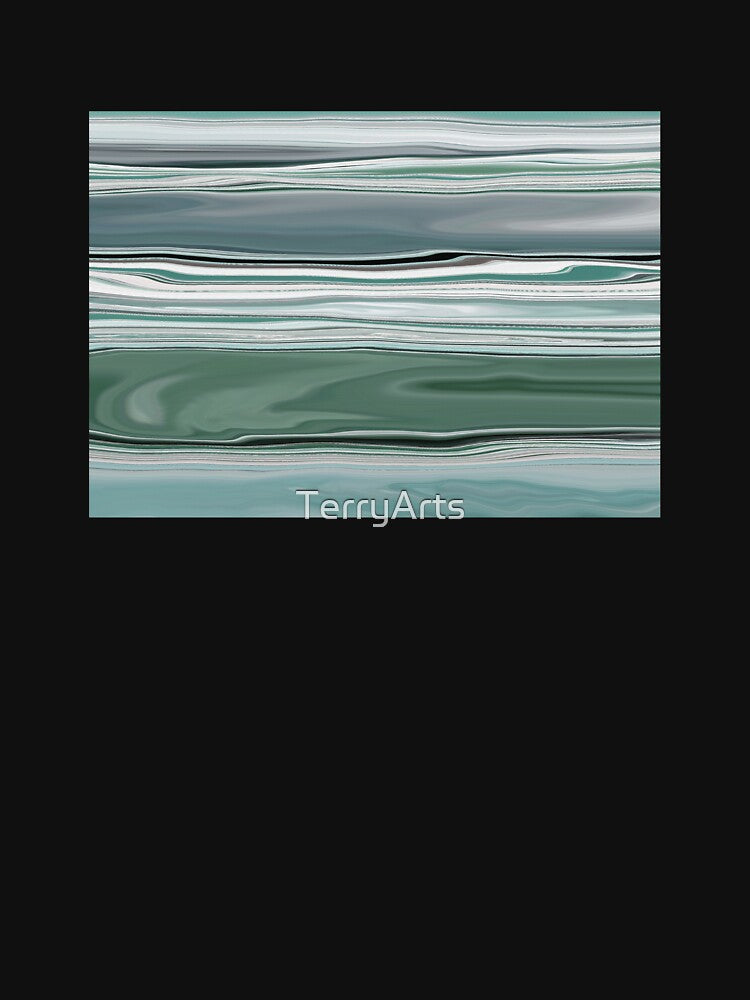 Ocean Abstract Horizontal Stripes Beachy Vibes Beach House Décor Art 14 of 20 by Beachy