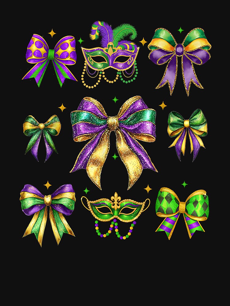 mardi gras coquette bow women Women Kids by Boutkimaewab