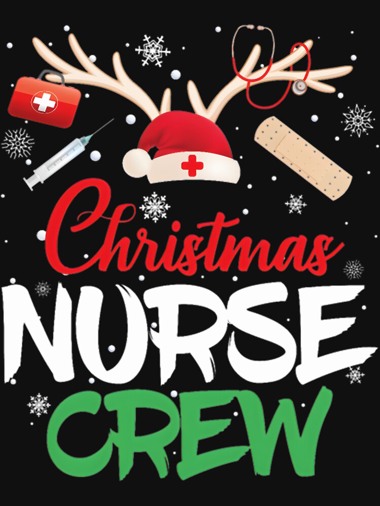 Christmas Nurse Crew Funny Holiday Costume Design with Mask by SykeOPathYT