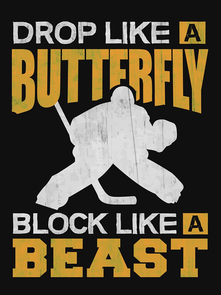 Hockey Golie Gift Block Like a Beast Hockey by Piperblue28