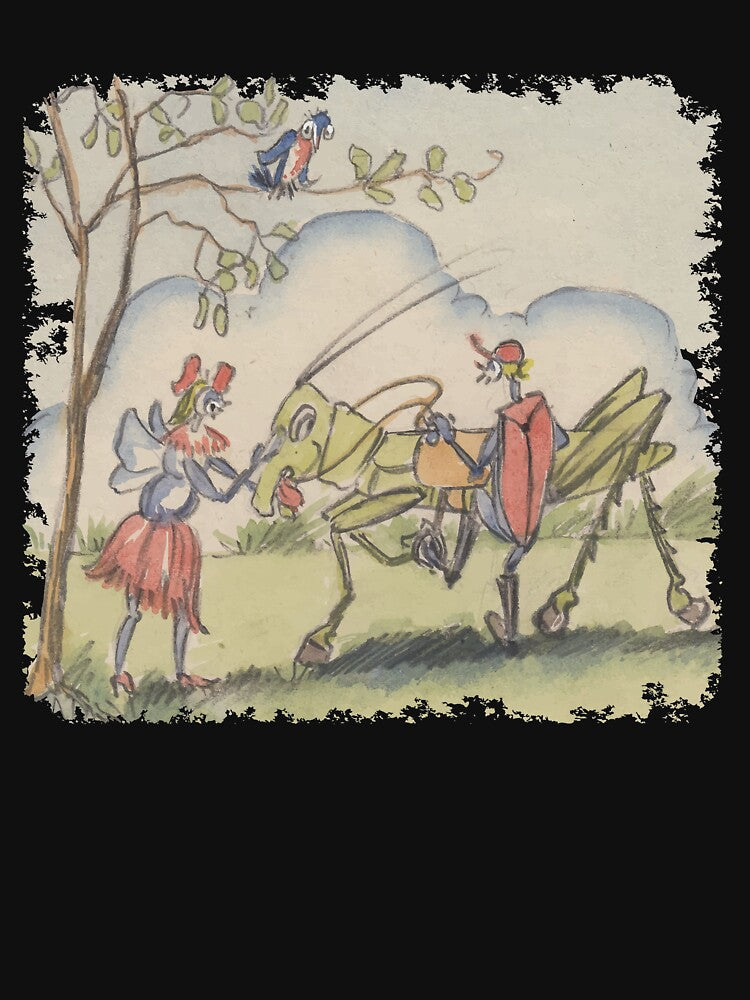 Riding Grasshopper Nature Cottagecore Goblincore Aesthetic by FalkDania