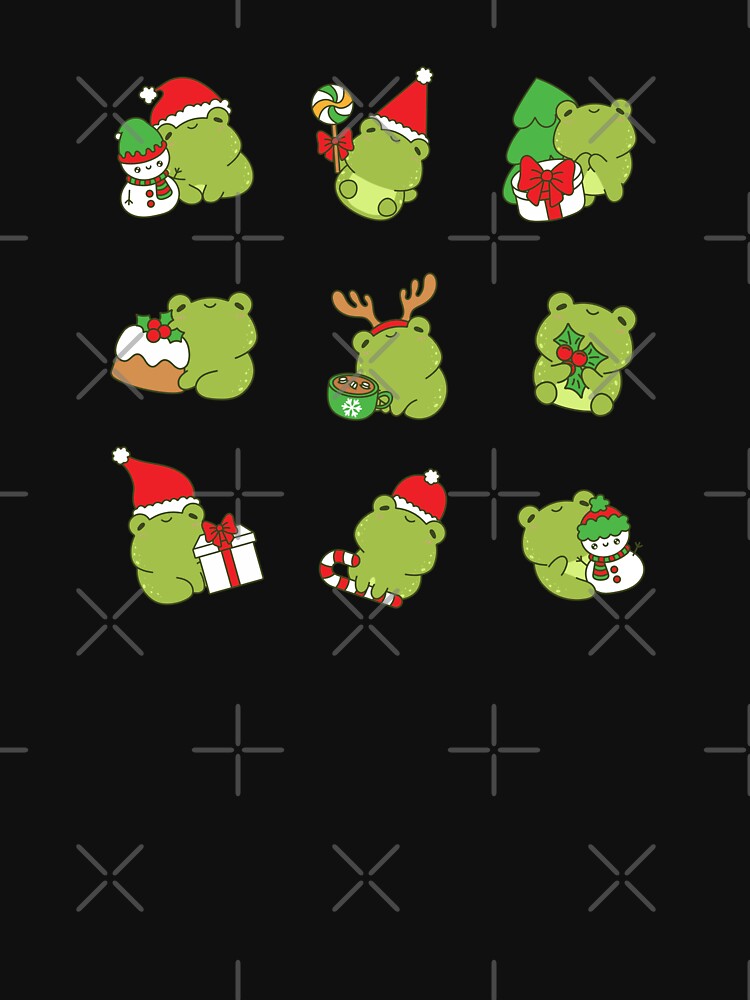 Cute Christmas Frog Set - Christmas Animals by patternjp