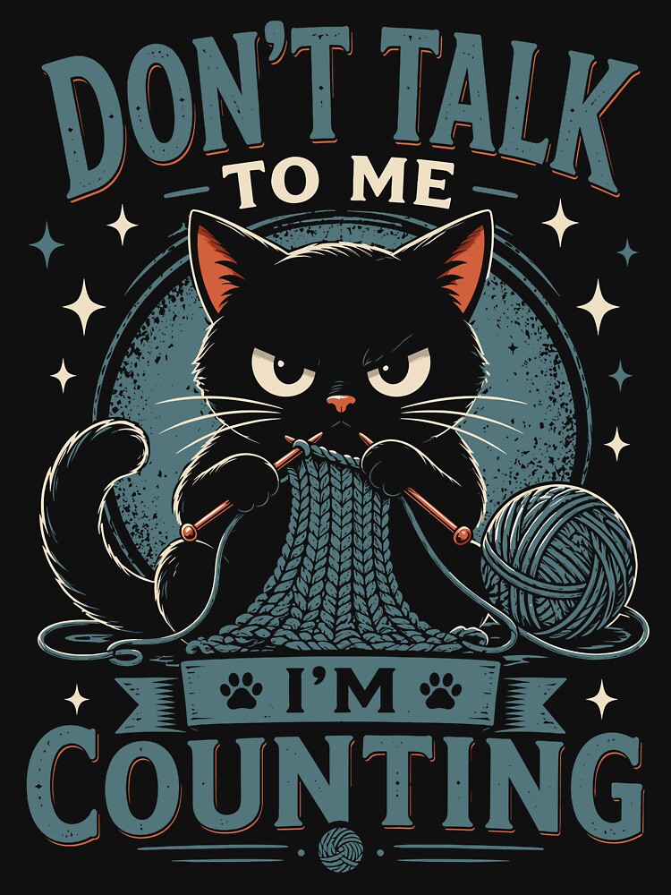 Don't Talk To Me, I'm Counting Funny Knitting Humor by gordonbwyashop