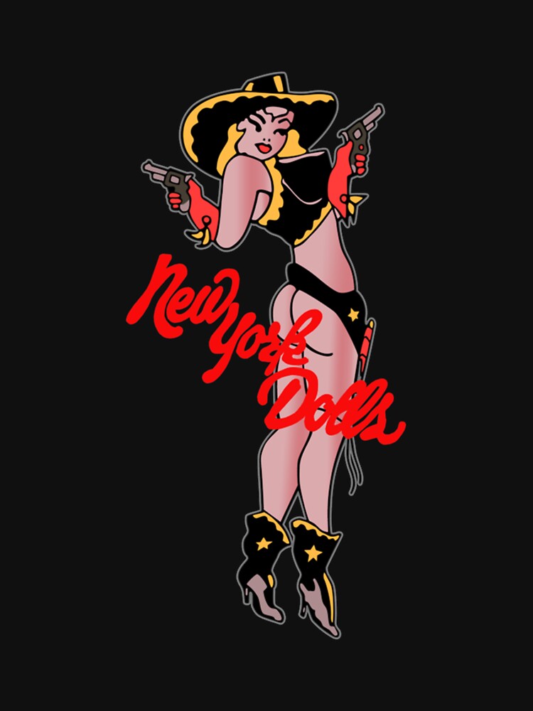 New York Dolls Cowgirl Shirt, Sticker, Hoodie, Mask by MaiyaGrant
