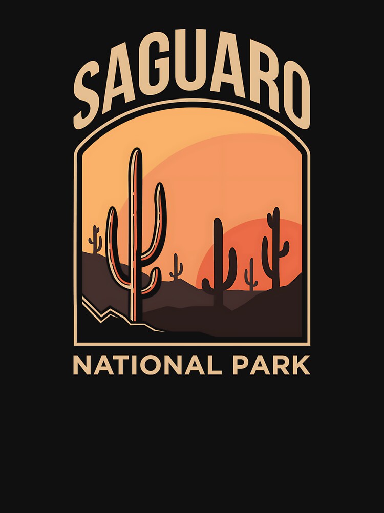 Saguaro US National Park Arizona Vintage Gift by Gennadim