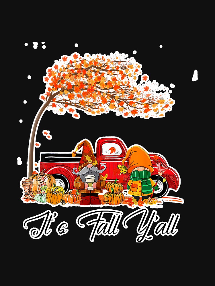 Its Fall Yall Cute Gnomes Pumpkin by YesterDayCheck