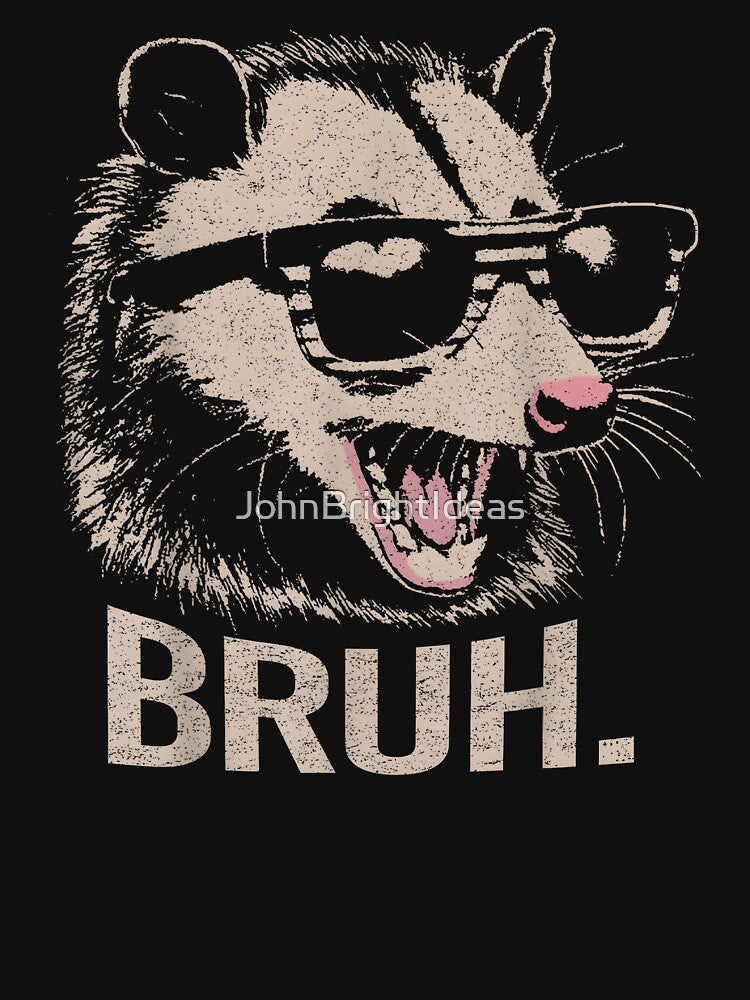 Bruh Opossum Funny Sunglasses Possum Lover Teens Slang Meme by JohnBrightIdeas