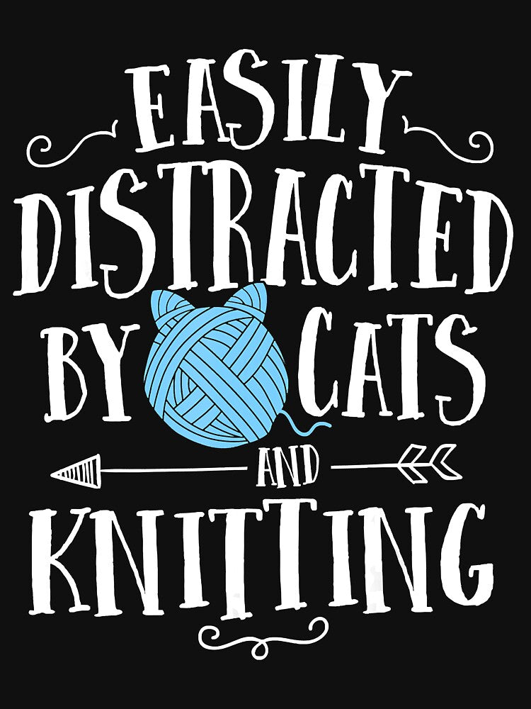 Easy Distracted By Cats And Knitting by ZhenKangFang