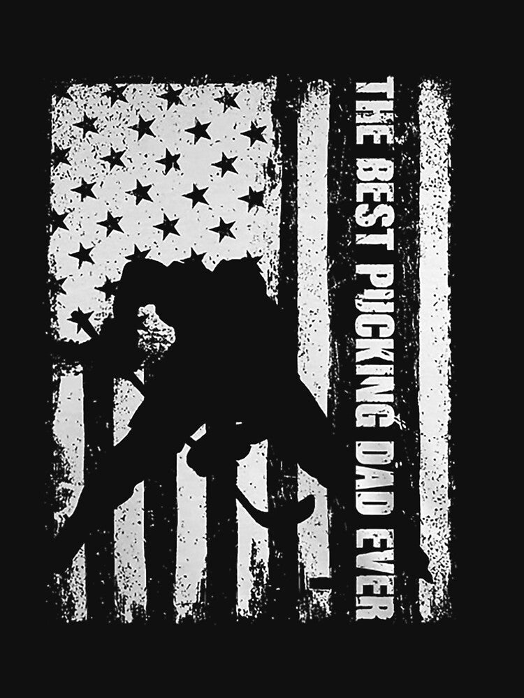 The Best Pucking Dad Ever Flag- Hockey Gift Tee shirt by fabianggbqd06